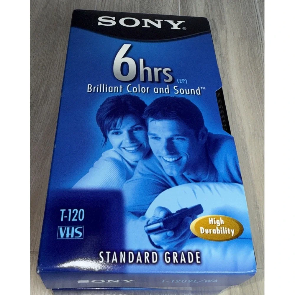 3 Sony‎ T120VRH Premium Grade VHS Video Tapes Blank - Unopened.